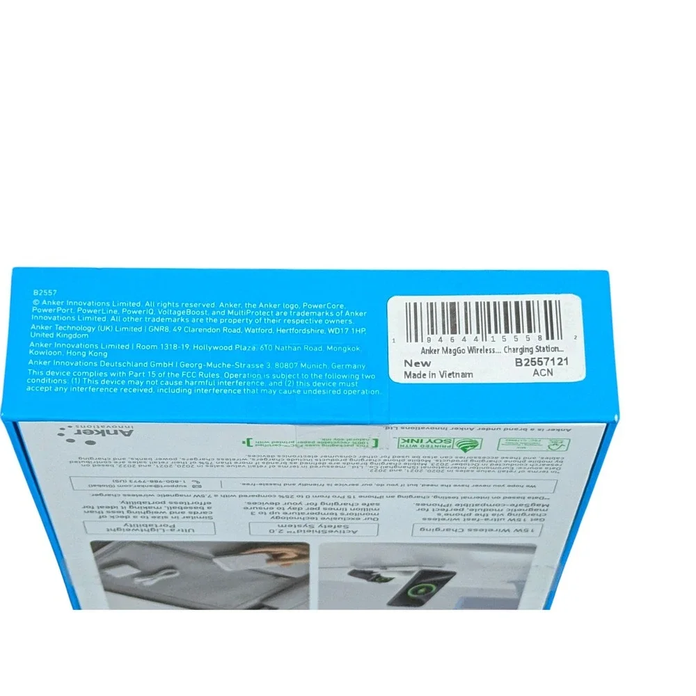 Cc1O Anker MagGo 3-in-1 Wireless Charger Stand‎ 15W MagSafe 40w Adaptor, White